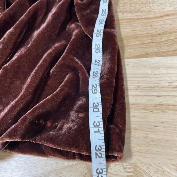 Free People NWT Gum Drop Mini Dress Size XS Brown Purple Shimmery Velvet - Picture 9 of 15